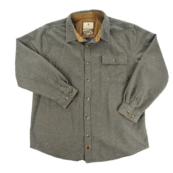 Legendary Whitetails Shirt Mens XL Buck Camp Gray Flannel Button Up Outdoors - Picture 1 of 9
